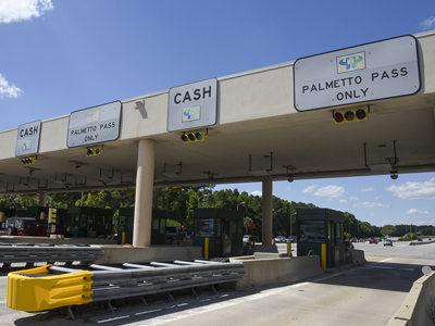 Photo of toll plaza looking North on US 278